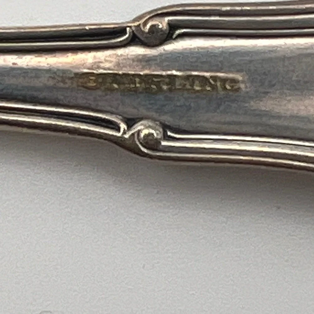 Gorham Norfolk Lettuce Serving Fork Sterling Silver 9in Silver Good Antique 1903